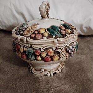 Lefton Dela Ronia Candy Dish With Lid A Vintage Italian Fontana Angel @1more